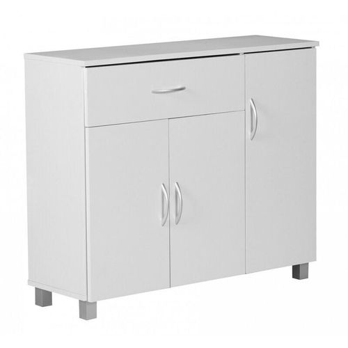 4250950212060 - Design Sideboard sete 90 x 75 x 30 cm Schränkchen mit 1 Schublade 3 Türen Moderne Schlafzimmer Kommode Anrichte Esszimmer Schmaler Schuhschrank