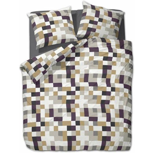 4055971001866 - Etérea - Microfaser Kissenbezug Chars Beige Violett 40x40 cm - Violett