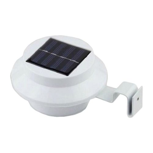 4251345900685 - Jardinion - Solarleuchte Dachrinnenleuchte 2er Set led Außenlampe Gartenbeleuchtung 12 x 6cm Weiß Regenrinnenlampe Außenleuchte Solarlampe - Weiß