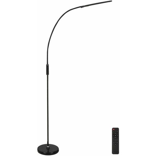 4255664833020 - Stehlampe led Schwarz Metall und Kunststoff 220 cm Dimmbar Verstellbar mit Timer Fernbedienung Bogenform Langes Kabel mit Schalter Bogenlampe