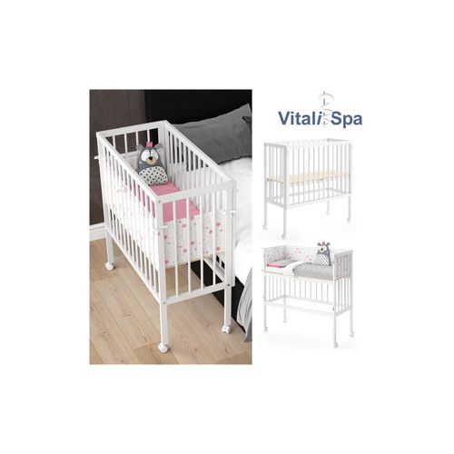 4251421942622 - Beistellbett SOPHIE Weiß Babybett Stillbett Stubenbett Nestchen Boxspringbett 2 Seitenteile