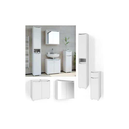 4251421964464 - Badmöbel Set Badezimmermöbel Ruben Spiegelschrank Waschtisch Hochschrank 4251421964464 - Badmöbel Set Badezimmermöbel Ruben Spiegelschrank Waschtisch Hochschrank