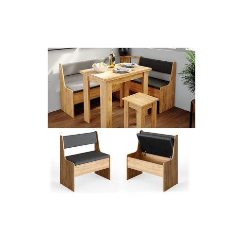4251421950597 - Eckbankgruppe Küchenbank Roman eiche 77cm Sitzbank mit Truhe Esszimmerbank für Esstisch 4251421950597 - Eckbankgruppe Küchenbank Roman eiche 77cm Sitzbank mit Truhe Esszimmerbank für Esstisch
