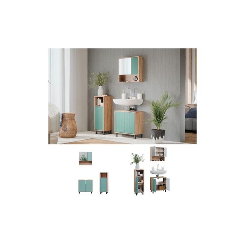 4066731228478 - Badmöbel Set Agasta Mintgrün 3 Teile mit Midischrank Vicco 4066731228478 - Badmöbel Set Agasta Mintgrün 3 Teile mit Midischrank Vicco