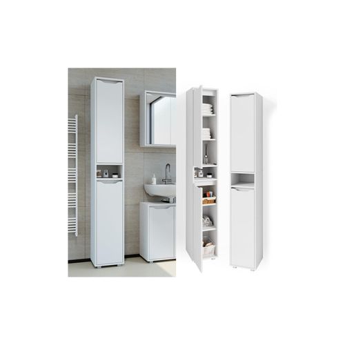 4251421964419 - Badschrank Hochschrank Badezimmerschrank Ruben Badregal Badmöbel 7 Fächer