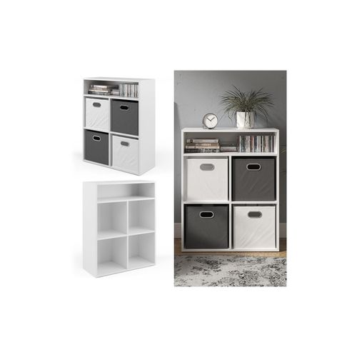 4251421949751 - Bücherregal für 4 Faltboxen Aktenregal Aktenschrank Büroregal Standregal 4251421949751 - Bücherregal für 4 Faltboxen Aktenregal Aktenschrank Büroregal Standregal