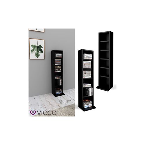 4251421933705 - VICCO CD Regal DVD Ständer Schwarz Wandregal Hängeregal Bücherregal Bürorega 4251421933705 - VICCO CD Regal DVD Ständer Schwarz Wandregal Hängeregal Bücherregal Bürorega