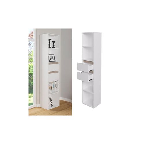 4251421923508 - Bücherregal Robert Wandregal Kinderschrank Büroregal Regal Schrank Weiß