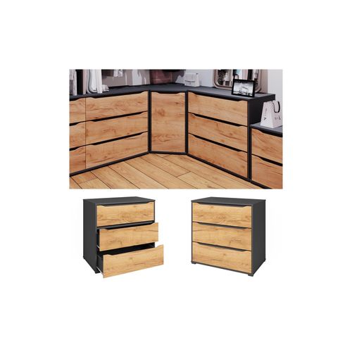 4066731381241 - Sideboard Ruben Goldkraft Eiche 80 x 776 cm mit Schubladen Vicco 4066731381241 - Sideboard Ruben Goldkraft Eiche 80 x 776 cm mit Schubladen Vicco