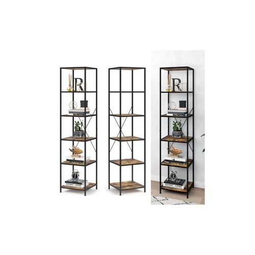 4251421934634 - VICCO Loft Standregal Fyrk Bücherregal Wandregal Holz Regal 174x40x40 cm