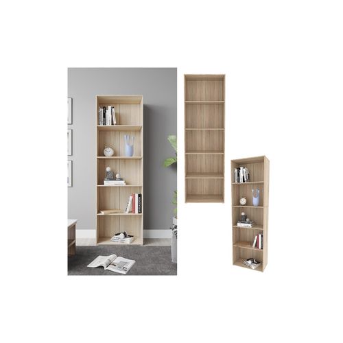 4066731269235 - Livinity Bücherregal Bob 190 x 60 cm Sonoma Wohnzimmer Standregal mit 5 Fächern 4066731269235 - Livinity Bücherregal Bob 190 x 60 cm Sonoma Wohnzimmer Standregal mit 5 Fächern