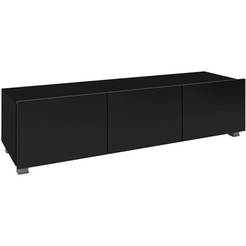 5905351285159 - Lowboard pune 150 TV-Schrank für Wohnzimmer Schwarz Schwarz Glanz - Furnix