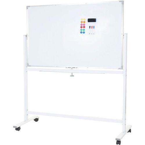 4057651139029 - - Whiteboard 835 Magnettafel Memoboard Pinnwand mobil rollbar inkl Zubehör 150x100cm - white