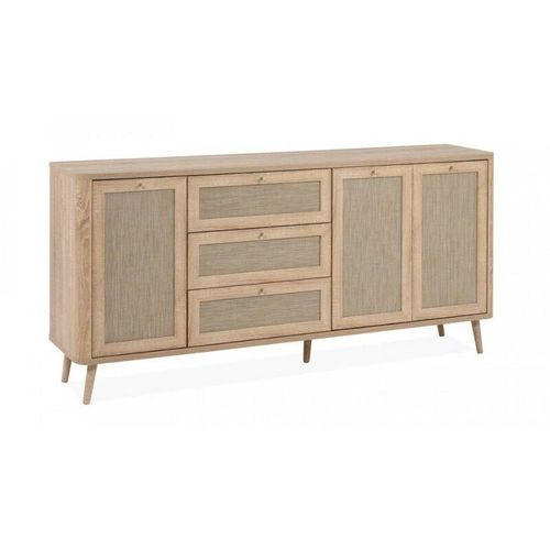 0645656399889 - Toscohome - Sideboard 175 cm mit 3 Schubladen und 3 Türen in Raffia-Effekt Farbe sonoma oak - KUTA51A