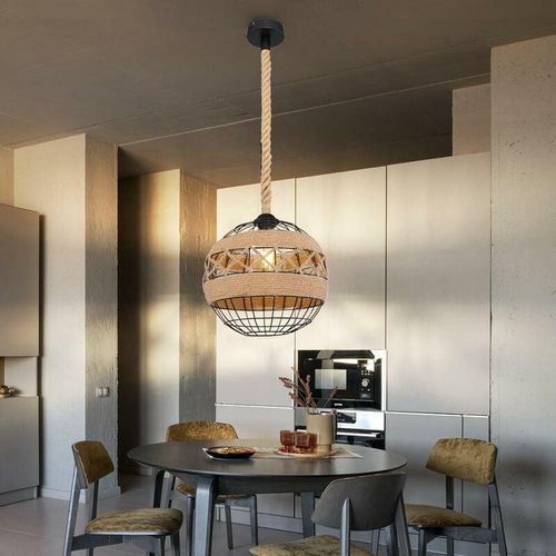 4059157131774 - Etc-shop - Kugel Hänge Decken Lampe Hanfseil filament Pendel Leuchte braun im Set inkl led Leuchtmittel 4059157131774 - Etc-shop - Kugel Hänge Decken Lampe Hanfseil filament Pendel Leuchte braun im Set inkl led Leuchtmittel