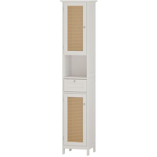 4066731336746 - Hochschrank Rosario 32 x 170 cm Weiß 2 Türen 1 Schublade Badschrank modern 4066731336746 - Hochschrank Rosario 32 x 170 cm Weiß 2 Türen 1 Schublade Badschrank modern