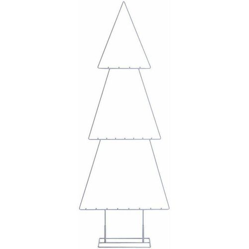 4260700654415 - Spetebo - Deko Metall Tannenbaum feliz - ca 111 cm Höhe - aus Metall in weiß