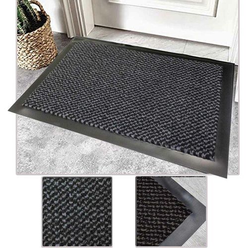 4065975001601 - Vimoda - Eingangstürmatte waschbar wasserdicht strapazierfähig Schmutzfänger rutschfest für Haustür Eingang Flur Terrasse BalkonGrau 60x80 cm