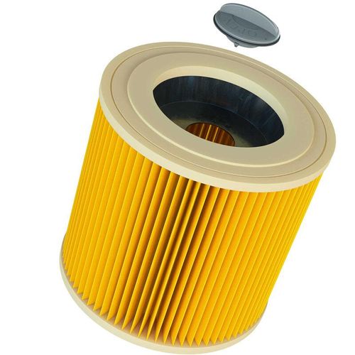 4068201567209 - Vhbw - 1x Faltenfilter kompatibel mit Kärcher wd 3 p wd 3 Car Kit WD3P Extension Kit Staubsauger - Filter Patronenfilter Papier gelb