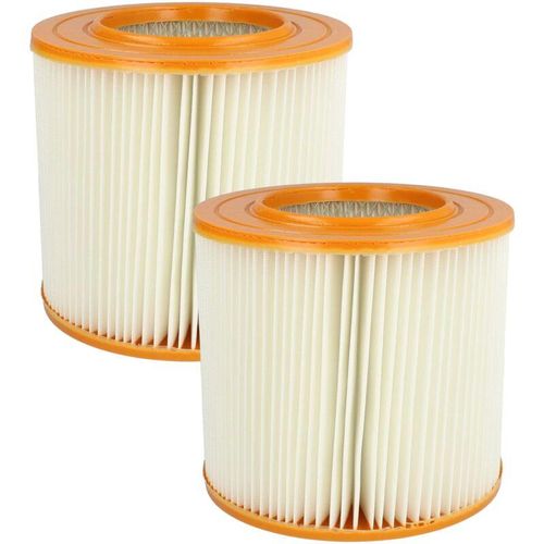 4065705711459 - Vhbw - 2x Faltenfilter kompatibel mit Allaway a Serie (nach bj 1991) c Serie (nach bj 1991) Staubsauger - Filter Patronenfilter Polyester orange