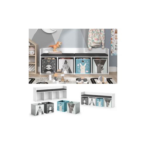 4066731227013 - Sitzbank Kinderzimmerbank Kinderregal Luigi Weiß 142x53 cm modern Faltbox Kinderzimmer Regal Aufbewahrungsregal Bücherregal Lesebank Spielzeugaufbewahrung Organizer Regal-Bank-Kombi 4 Fächer 4066731227013 - Sitzbank Kinderzimmerbank Kinderregal Luigi Weiß 142x53 cm modern Faltbox Kinderzimmer Regal Aufbewahrungsregal Bücherregal Lesebank Spielzeugaufbewahrung Organizer Regal-Bank-Kombi 4 Fächer