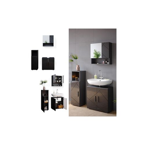 4066731002016 - Badmöbel Set Badezimmermöbel Irma Spiegelschrank Unterschrank Midischrank