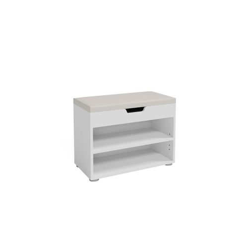 4260486830287 - VICCO Schuhbank Schuhschrank Schuhablage Sitzbank Klappdeckel 6 Paar Schuhe Weiß