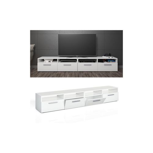 4260486835107 - Lowboard Diego Fernsehschrank Sideboard TV Fernsehtisch Weiß Hochglanz 4260486835107 - Lowboard Diego Fernsehschrank Sideboard TV Fernsehtisch Weiß Hochglanz