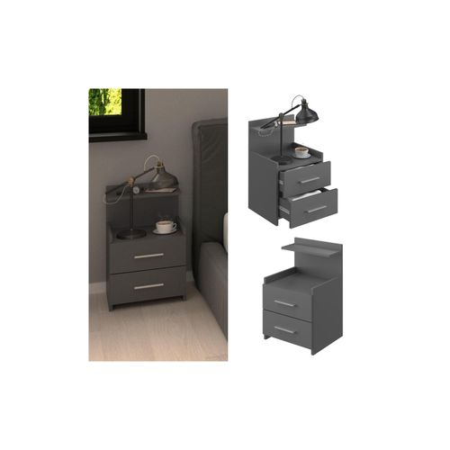 4066731029280 - Nachttisch Beistelltisch Nachtschrank Alpin ANT Nachtkommode 2 Schubladen 4066731029280 - Nachttisch Beistelltisch Nachtschrank Alpin ANT Nachtkommode 2 Schubladen