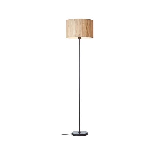 4004353393402 - BRILLIANT Lampe Wimea Standleuchte schwarz natur 1x A60 E27 52W Mit Fußschalter - braun 4004353393402 - BRILLIANT Lampe Wimea Standleuchte schwarz natur 1x A60 E27 52W Mit Fußschalter - braun
