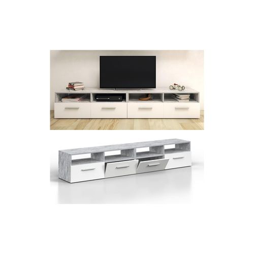 4251421902084 - Lowboard Diego Fernsehschrank Sideboard TV Fernsehtisch Beton 4251421902084 - Lowboard Diego Fernsehschrank Sideboard TV Fernsehtisch Beton