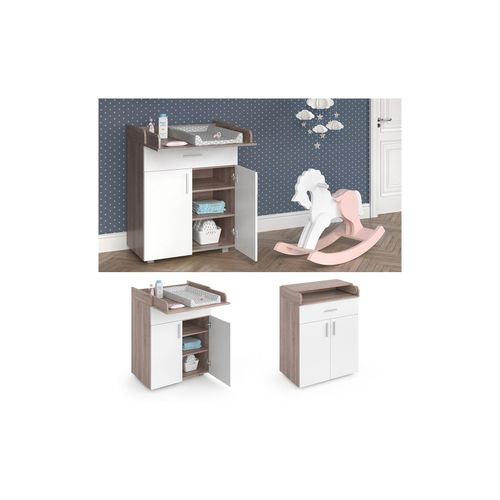 4066731052196 - Wickeltisch Wickelkommode Wickelschrank Lena Weiß Sonoma Wickelaufsatz Schublade 4066731052196 - Wickeltisch Wickelkommode Wickelschrank Lena Weiß Sonoma Wickelaufsatz Schublade