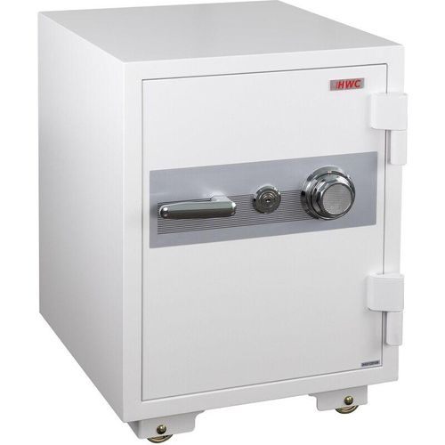 4057651874814 - - Tresor 401 feuerfest (60min) Safe Geldschrank Doppelbolzenverriegelung 84kg Metall 68x48x47cm 48L weiß - white