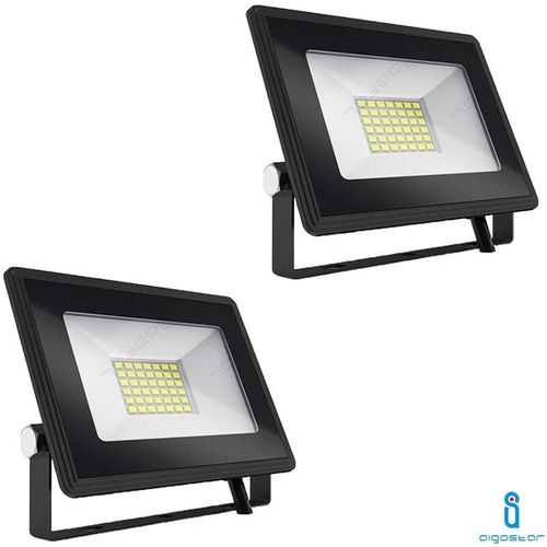 0664213399049 - Aigostar - 2x slim led lights 30W smd 6400K cold white IP65 outdoor flood