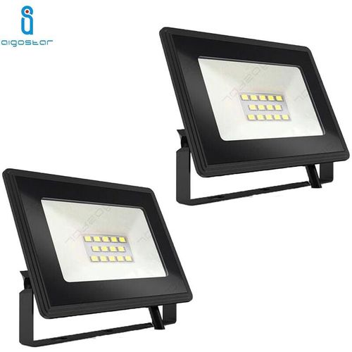 0636339779982 - Aigostar - schlankes led flutlicht 10W smd 6400K kaltweiss IP65 aussen 2 stk