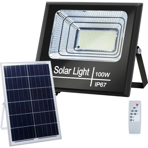 8433325211899 - Aigostar - solarfluter 100 w mit dämmerungsschalter mit fernbedienung ip 67