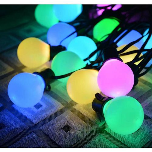 4068177100134 - Trade Shop - 20 led Glühbirnen   6 Meter Solar Lichterkette Deko rgb Solarbetrieben zum Schmücken Deko Party Licht Beleuchtung