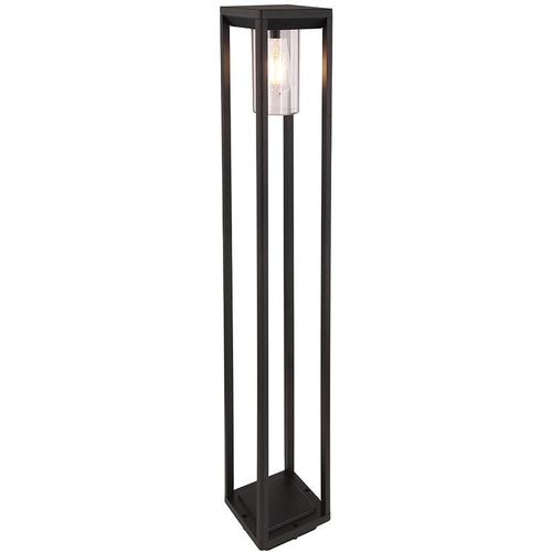 9007371400515 - - Stand Leuchte alu schwarz-matt Garten Terrassen Strahler Deko Sockel Steh Außen Lampe eckig 3135S4