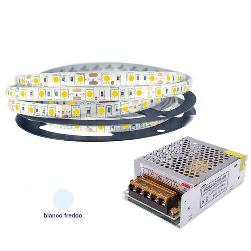 0613310741954 - Housecurity - led streifen smd 5050 300 led 5 meter streifen spule ip 65 kalt plus stromversorgung 5A