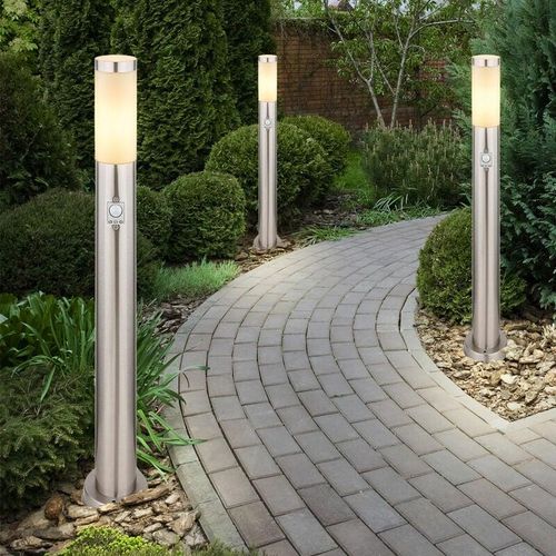 9007371482832 - - Stehleuchten Außen Edelstahl Bewegungsmelder Standleuchte Sockelleuchte Standlampe Wegleuchte Silber h 110 cm 3er Set 9007371482832 - - Stehleuchten Außen Edelstahl Bewegungsmelder Standleuchte Sockelleuchte Standlampe Wegleuchte Silber h 110 cm 3er Set