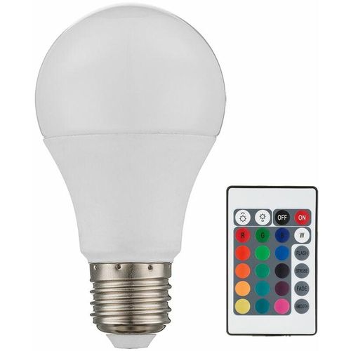 9007371467983 - Leuchtmittel weiß rgb led Glühbirne modern Lampe Fernbedienung dimmbar Kugelform Farbwechsel 1x led E27 Fassung 4W 470lm 2700K warmweiß DxH 6x11 cm