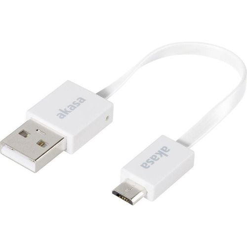 4710614533226 - USB-Kabel usb 20 usb-a Stecker USB-Micro-B Stecker 015 m Weiß hochflexibel vergoldete Stec - Akasa