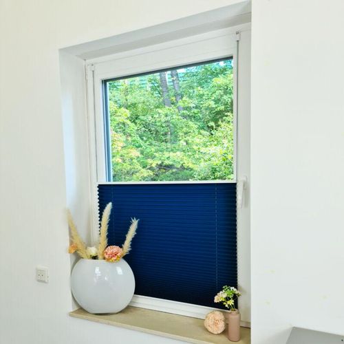 4251259484042 - Hago - Premium Klemmfix-Plissee ohne bohren Faltrollo Rollo Jalousie für Fenster Tür Blaugrün 90 cm 200 cm - Blaugrün