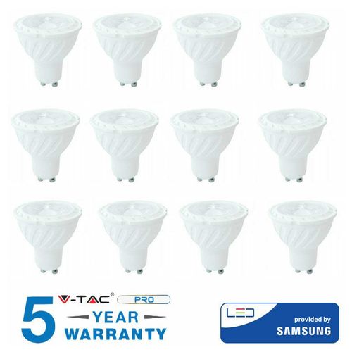 0604220599162 - V-tac - 12 GU10 65W led bulbs spotlight chip samsung dimmerable 110° GRADI-Cold