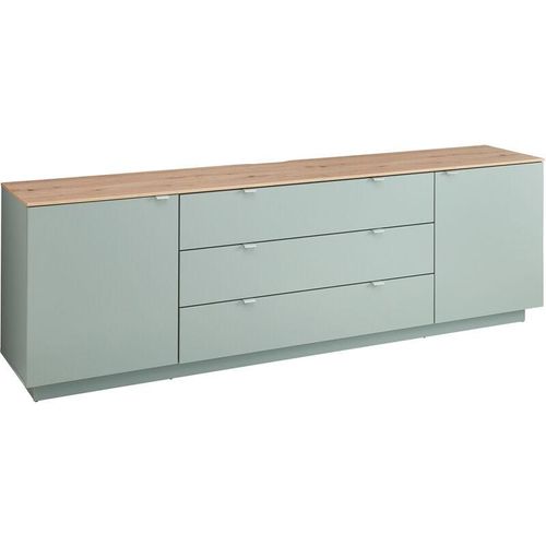 4066075136798 - Lomadox - TV-Sideboard Fernsehschrank grün mit Artisan Eiche Breite 240 cm CUST-36 - grün