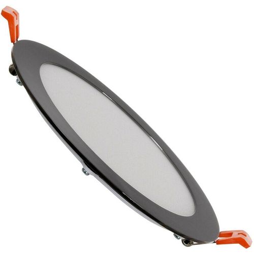 8445044102952 - Ledkia - LED-Deckeneinbauleuchte 12W Rund SuperSlim Schwarze Schnitt ø 155mm Warmes Weiß 2800K - 3200K 120º