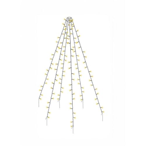 4260700654231 - Spetebo - led Weihnachtsbaum Überwurf - mit 6 Strängen á 2m - 120 led warm weiß Lichterkette Lichternetz Beleuchtung innen außen