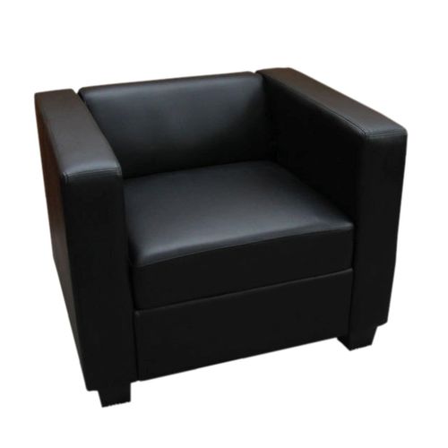 4052826131976 - Sessel Loungesessel Lille ~ Kunstleder schwarz
