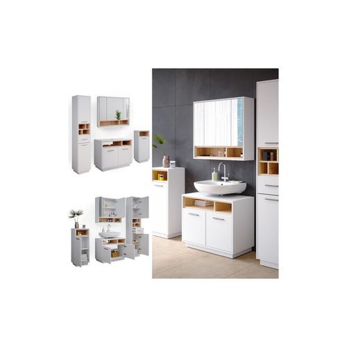 4251421966789 - Badmöbel Badezimmermöbel Beatrice Spiegelschrank Waschtisch Midischrank 4251421966789 - Badmöbel Badezimmermöbel Beatrice Spiegelschrank Waschtisch Midischrank