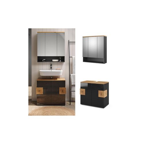 4066731029327 - Badmöbel Set Badezimmermöbel Eden Spiegelschrank + Waschtischunterschrank 4066731029327 - Badmöbel Set Badezimmermöbel Eden Spiegelschrank + Waschtischunterschrank